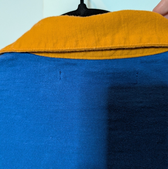 Calvin Klein 80s style polo colorblock rugby shirt long sleeve Sz M Fisherman - Picture 9 of 16